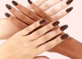 Brown and chocolate nail polishes: fashion on nails